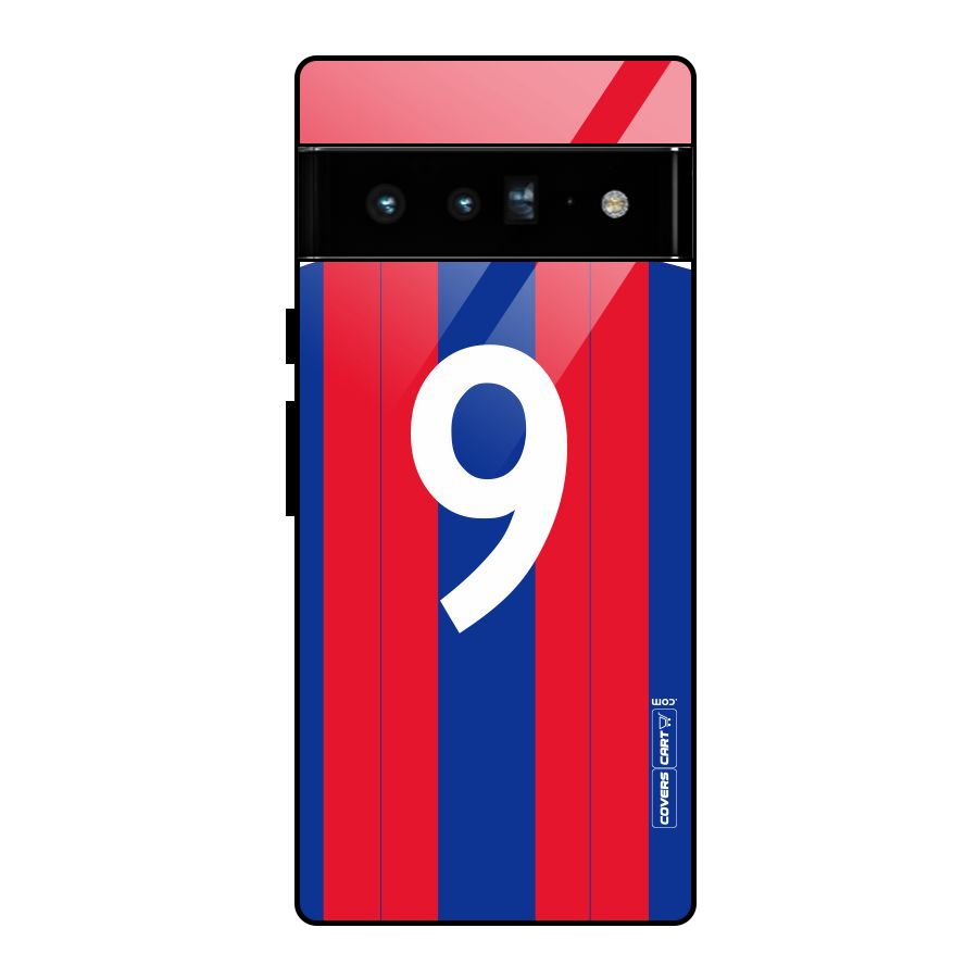 Number 9 Jersey Glass Back Case for Google Pixel 6 Pro