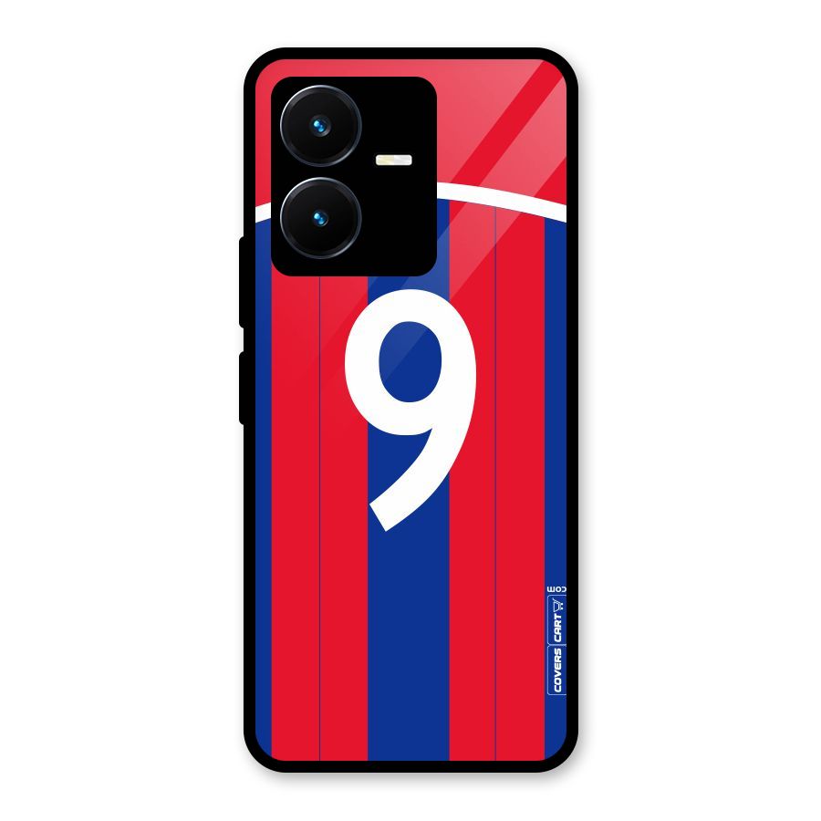 Number 9 Jersey Glass Back Case for Vivo Y22s