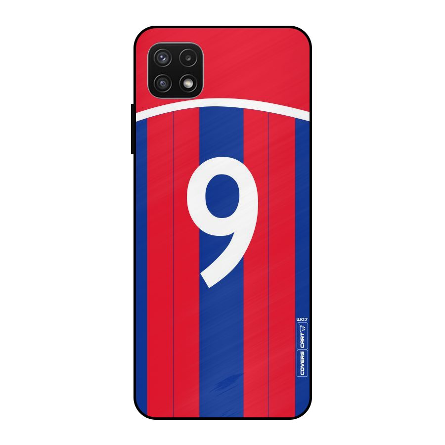 Number 9 Jersey Metal Back Case for Galaxy A22 5G
