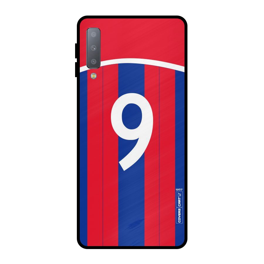 Number 9 Jersey Metal Back Case for Galaxy A7 (2018)