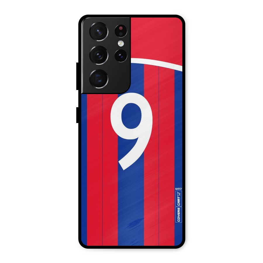 Number 9 Jersey Metal Back Case for Galaxy S21 Ultra 5G