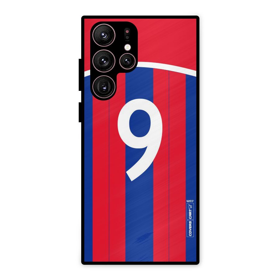 Number 9 Jersey Metal Back Case for Galaxy S22 Ultra 5G