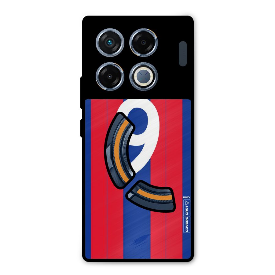 Number 9 Jersey Metal Back Case for Infinix GT 20 Pro