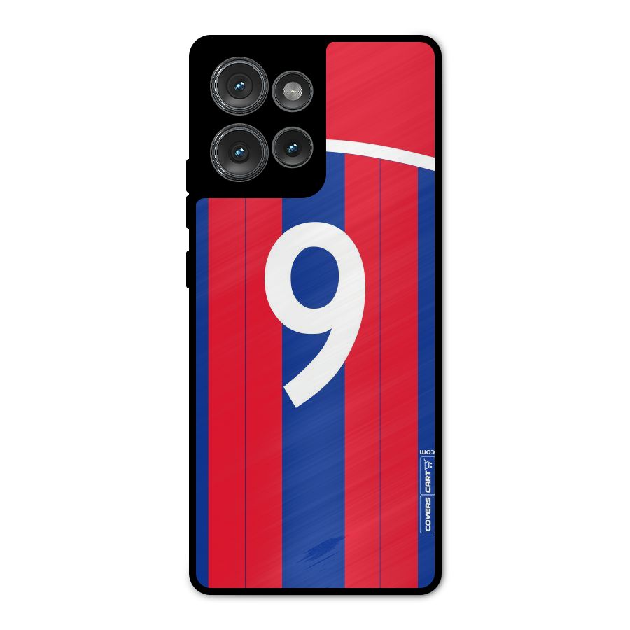 Number 9 Jersey Metal Back Case for Motorola Edge 50