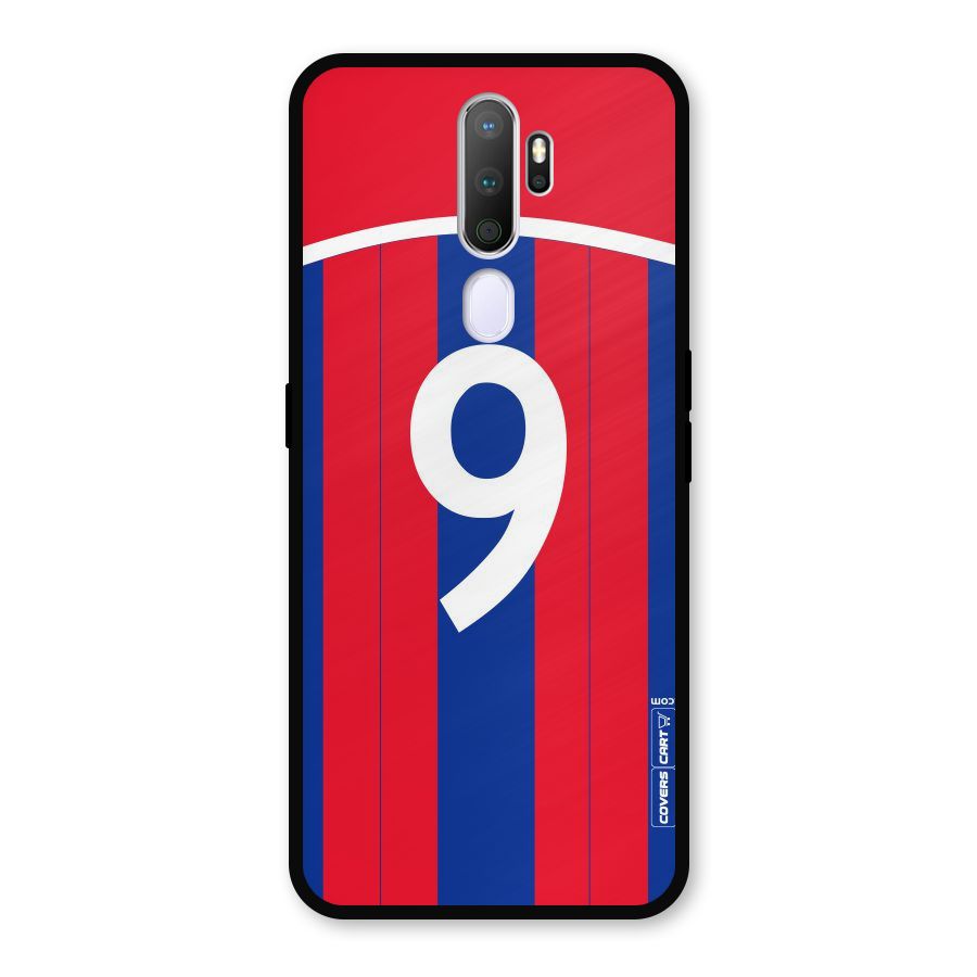 Number 9 Jersey Metal Back Case for Oppo A5 (2020)