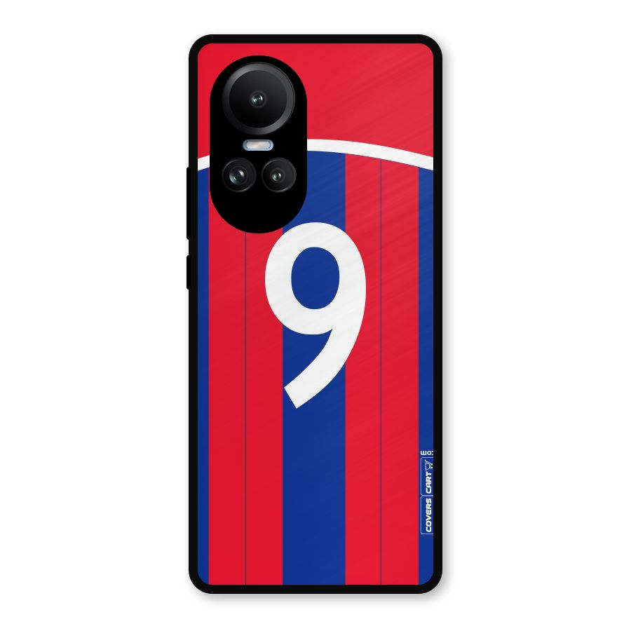 Number 9 Jersey Metal Back Case for Oppo Reno10 Pro