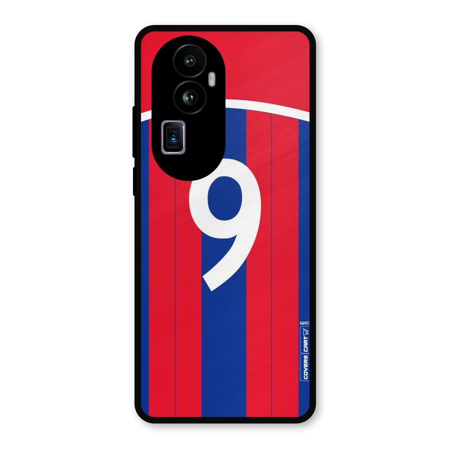 Number 9 Jersey Metal Back Case for Oppo Reno10 Pro Plus