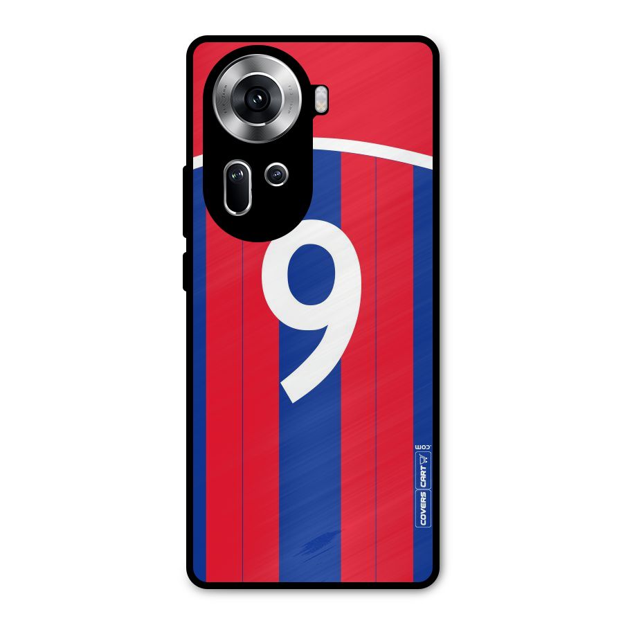Number 9 Jersey Metal Back Case for Oppo Reno11 5G