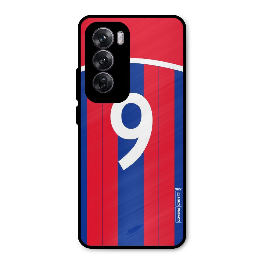 Number 9 Jersey Metal Back Case for Oppo Reno12 Pro
