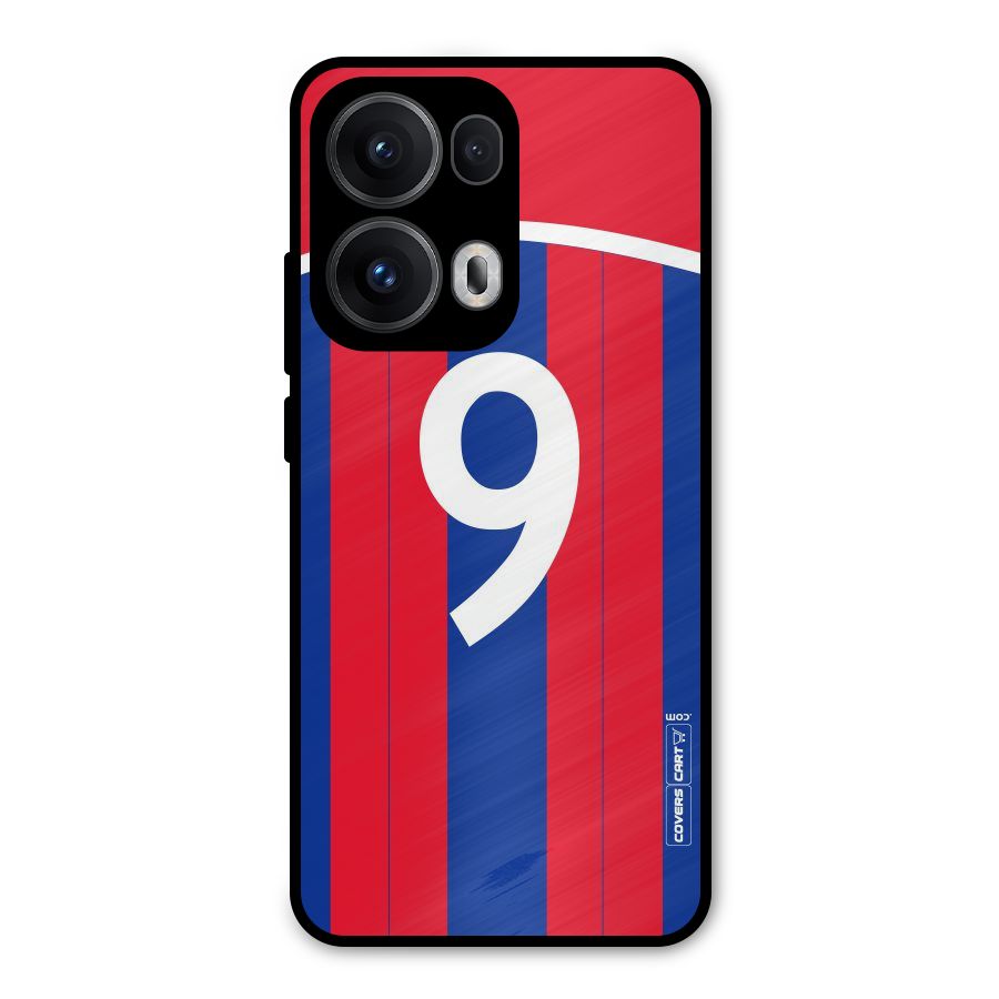 Number 9 Jersey Metal Back Case for Oppo Reno13 Pro