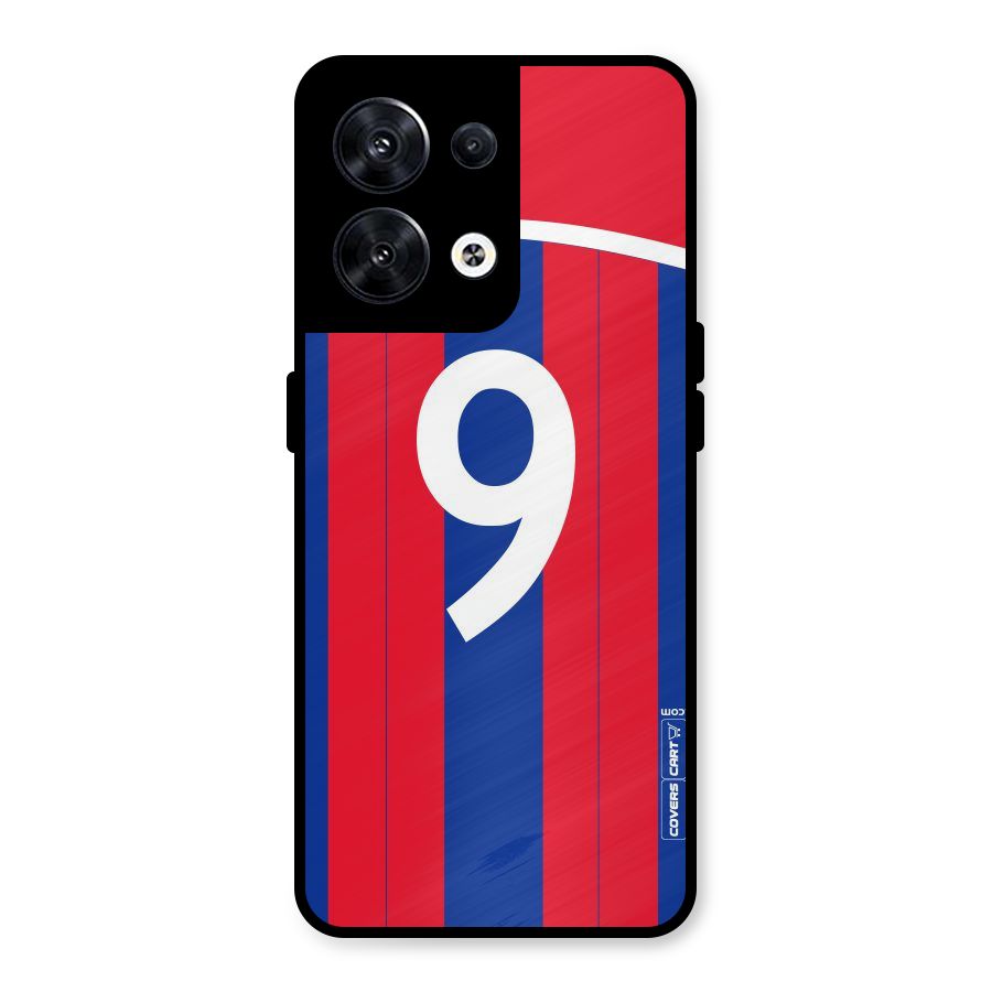 Number 9 Jersey Metal Back Case for Oppo Reno8 5G