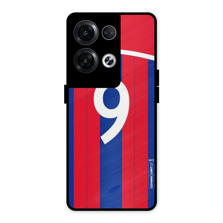 Number 9 Jersey Metal Back Case for Oppo Reno8 Pro 5G
