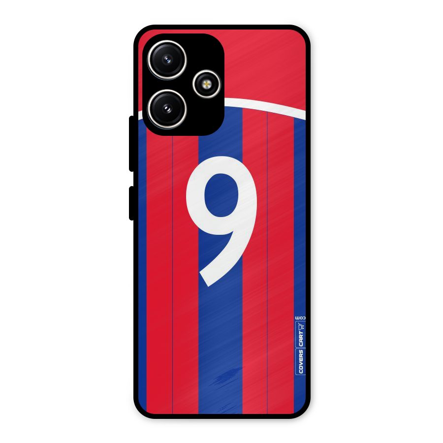 Number 9 Jersey Metal Back Case for Poco M6 Pro