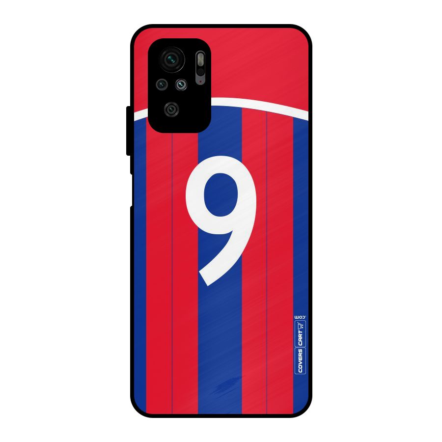 Number 9 Jersey Metal Back Case for Redmi Note 10S