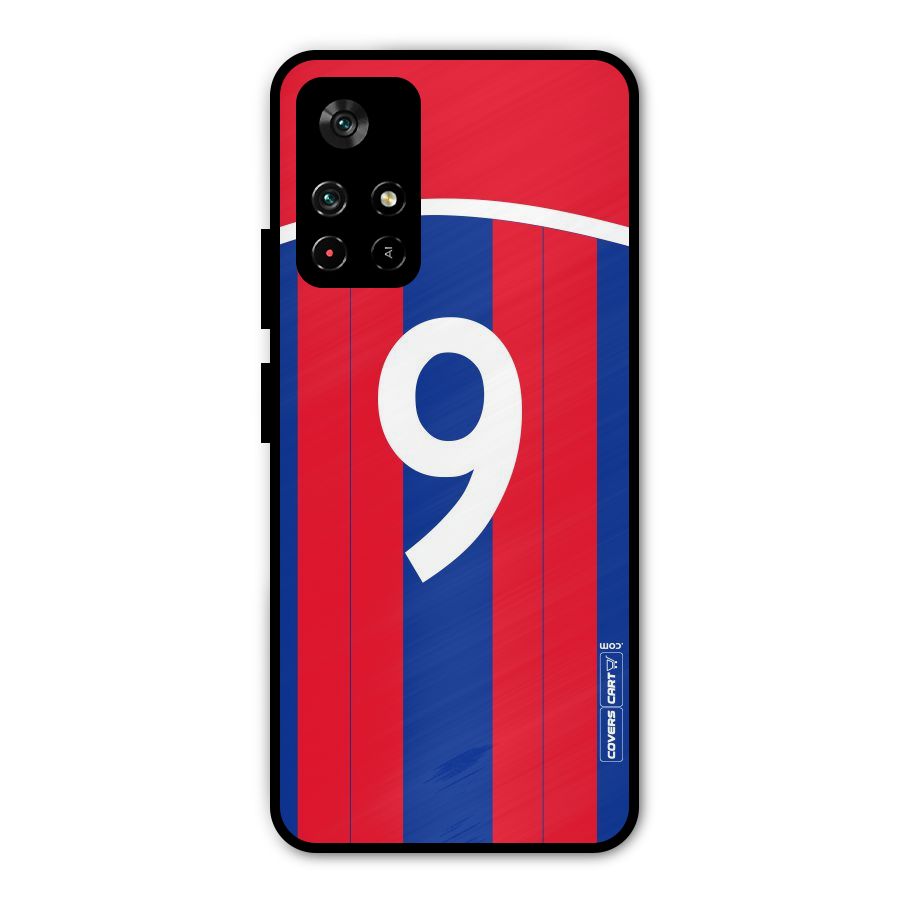 Number 9 Jersey Metal Back Case for Redmi Note 11T 5G