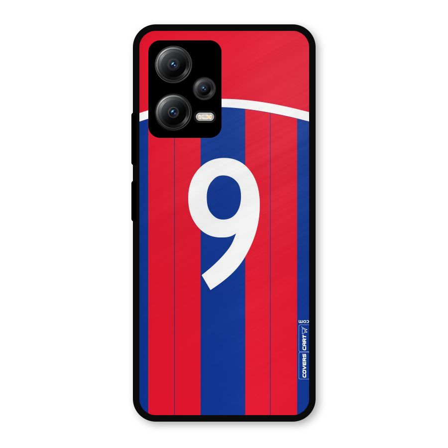 Number 9 Jersey Metal Back Case for Redmi Note 12 5G