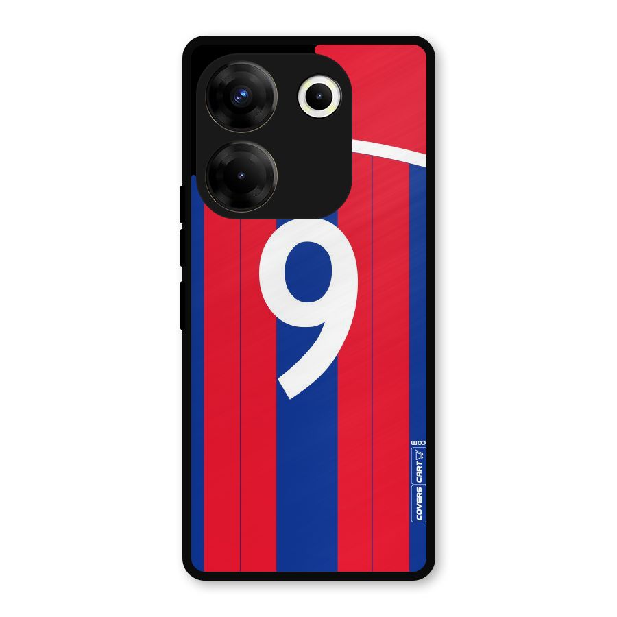 Number 9 Jersey Metal Back Case for Tecno Camon 20 Pro