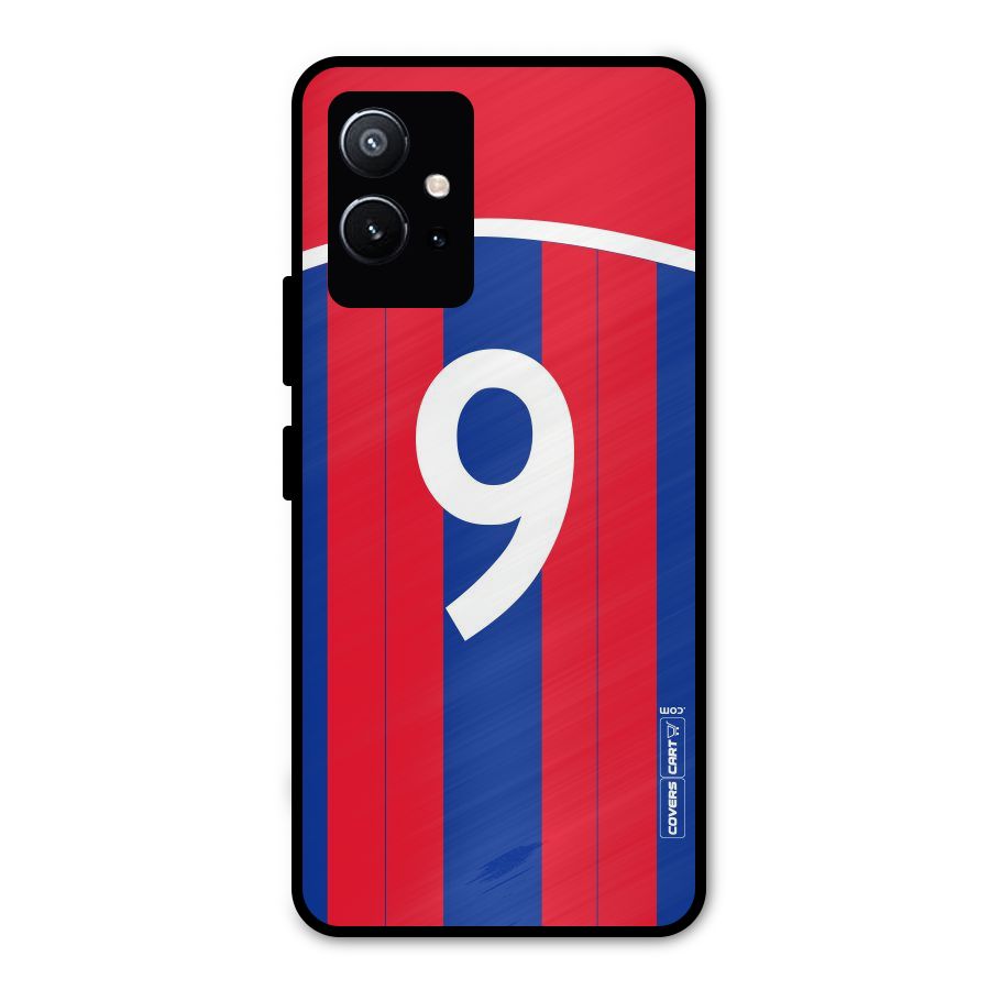 Number 9 Jersey Metal Back Case for Vivo T1 5G
