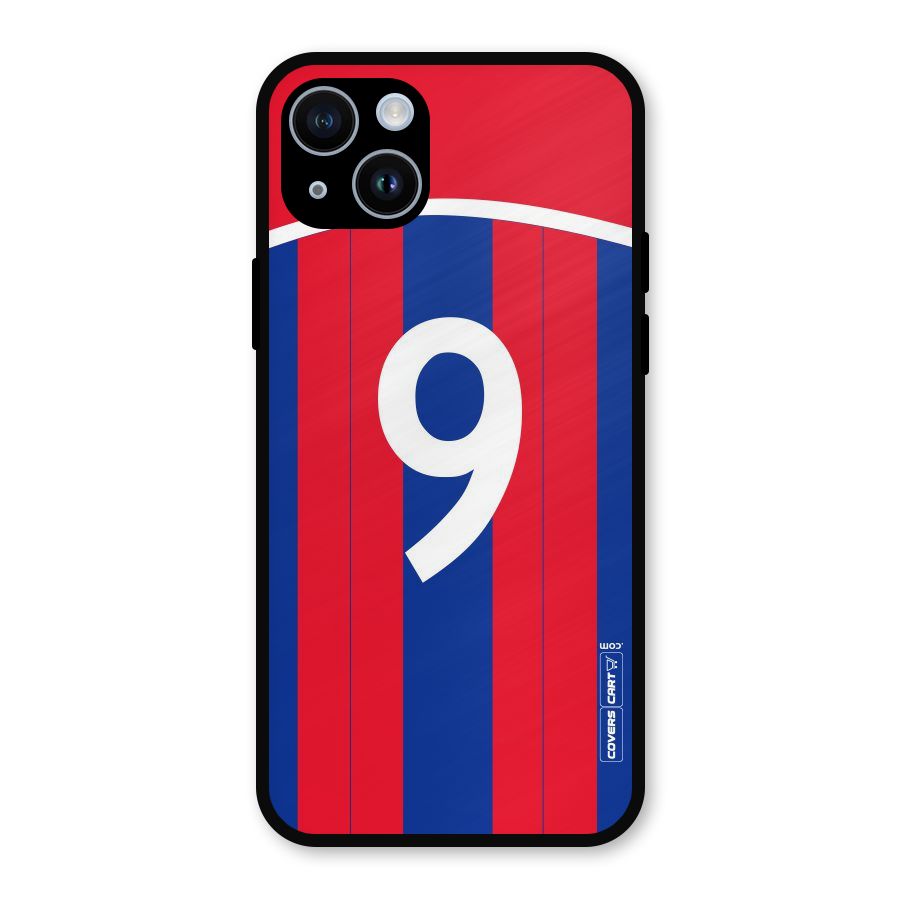 Number 9 Jersey Metal Back Case for iPhone 14