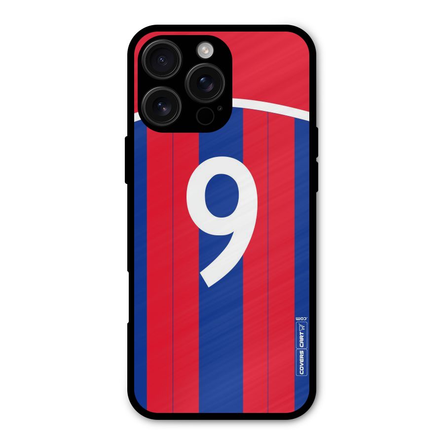 Number 9 Jersey Metal Back Case for iPhone 16 Pro Max