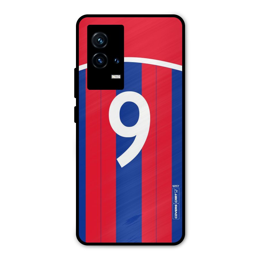 Number 9 Jersey Metal Back Case for iQOO 9 5G