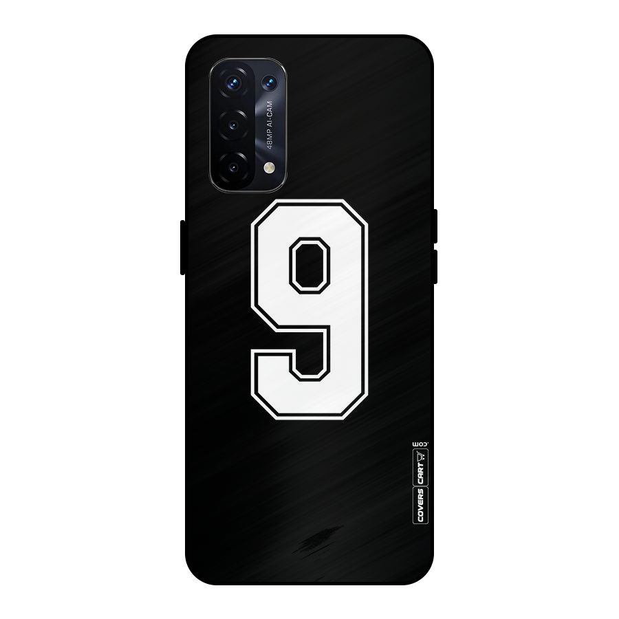 Number 9 Metal Back Case for Oppo A74 5G