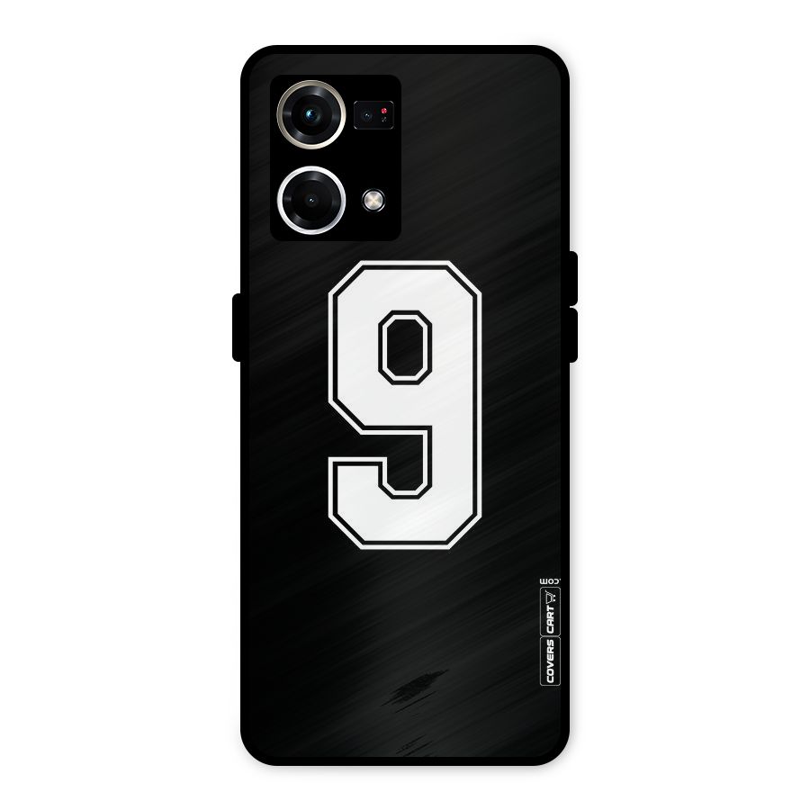 Number 9 Metal Back Case for Oppo F21 Pro 4G