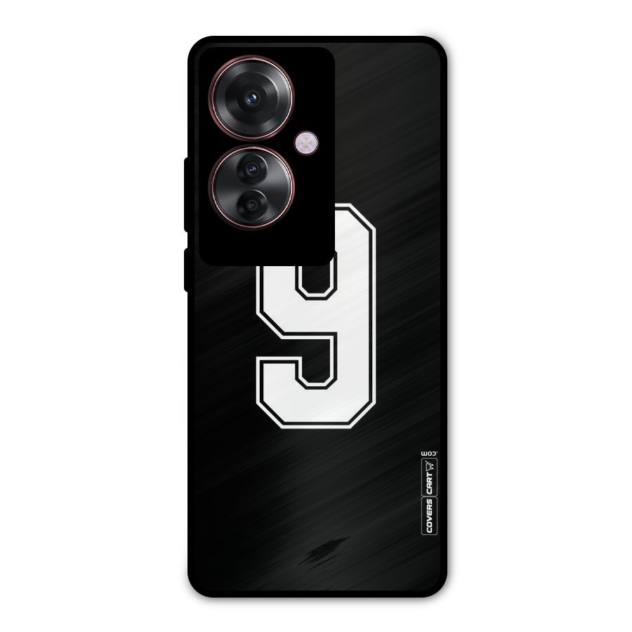 Number 9 Metal Back Case for Oppo F25 Pro