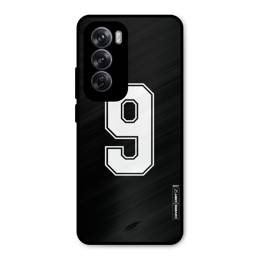 Number 9 Metal Back Case for Oppo Reno12 Pro