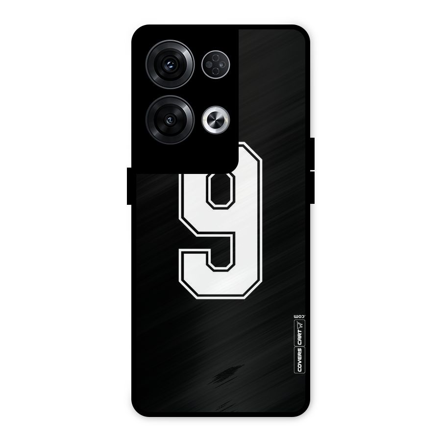 Number 9 Metal Back Case for Oppo Reno8 Pro 5G