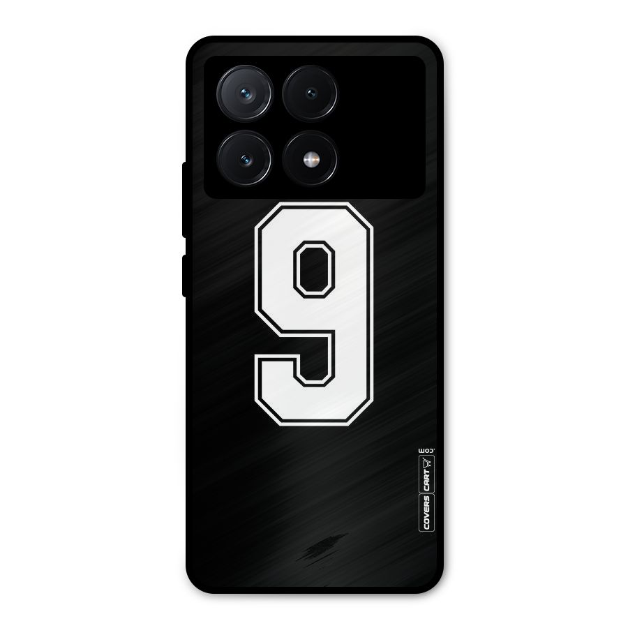 Number 9 Metal Back Case for Poco X6 Pro