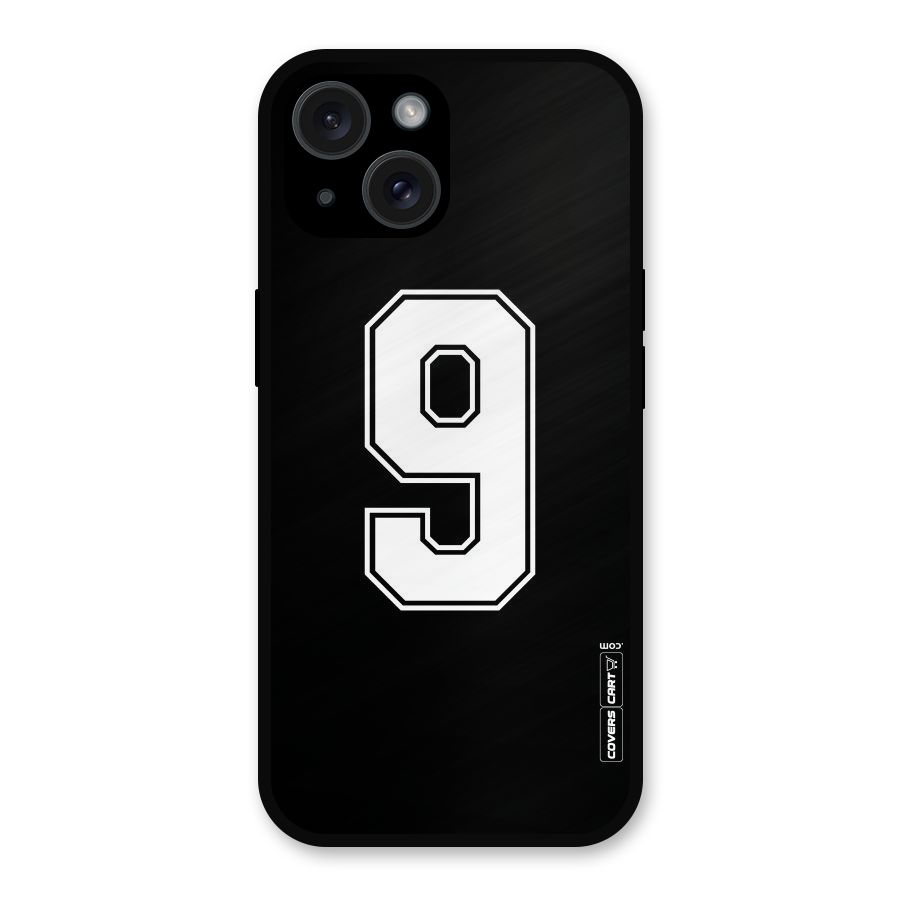 Number 9 Metal Back Case for iPhone 15
