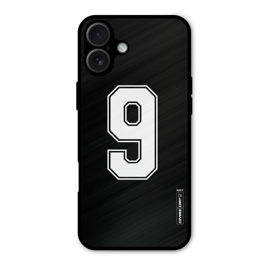 Number 9 Metal Back Case for iPhone 16 Plus