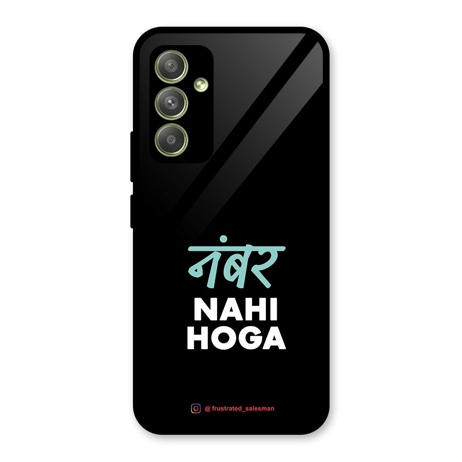 Number Nahi Hoga Black Glass Back Case for Galaxy A54