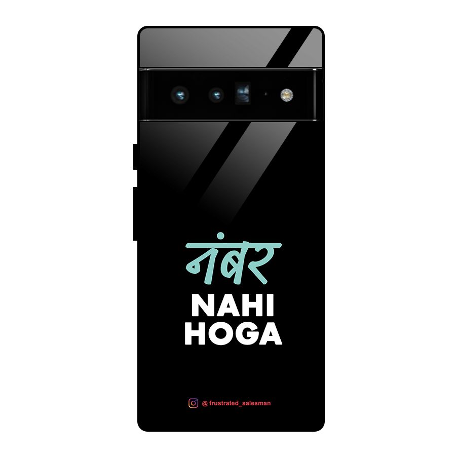 Number Nahi Hoga Black Glass Back Case for Google Pixel 6 Pro