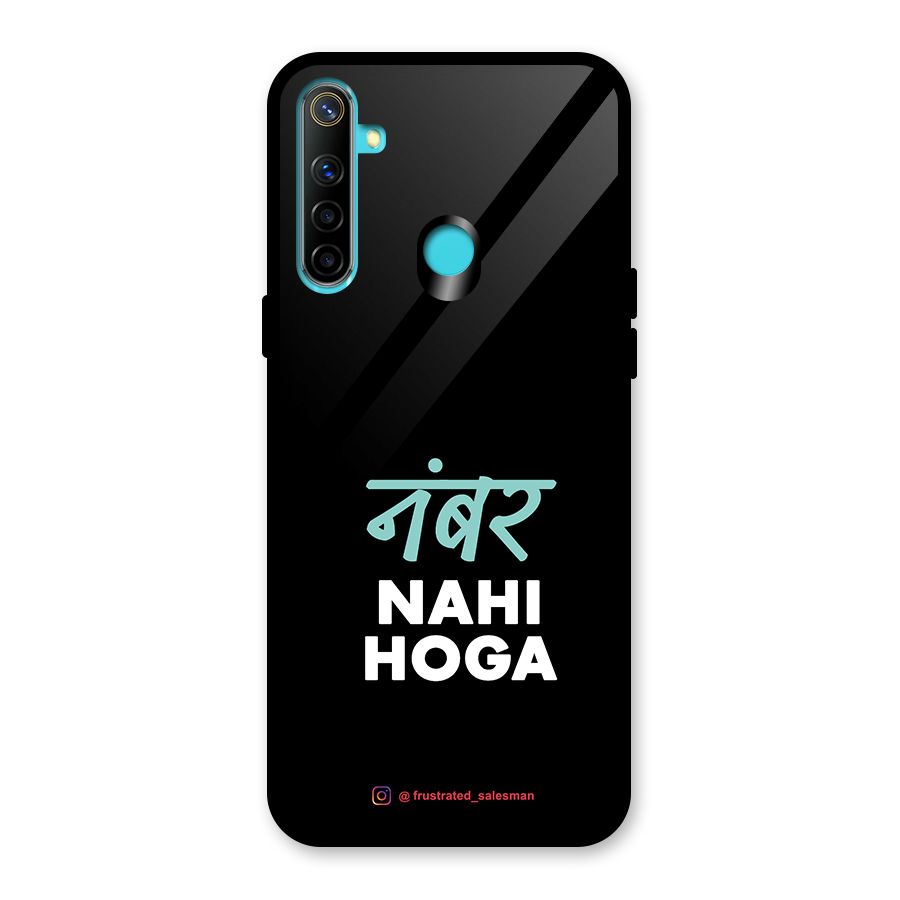 Number Nahi Hoga Black Glass Back Case for Realme Narzo 10