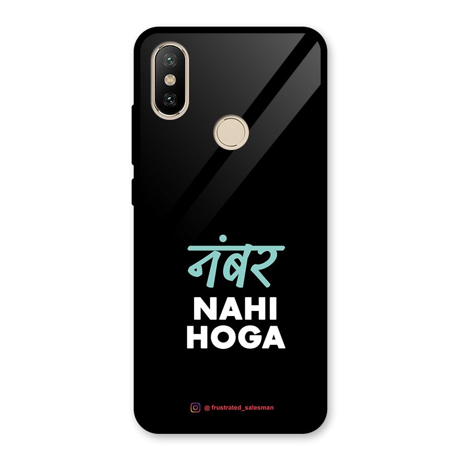 Number Nahi Hoga Black Glass Back Case for Redmi A2