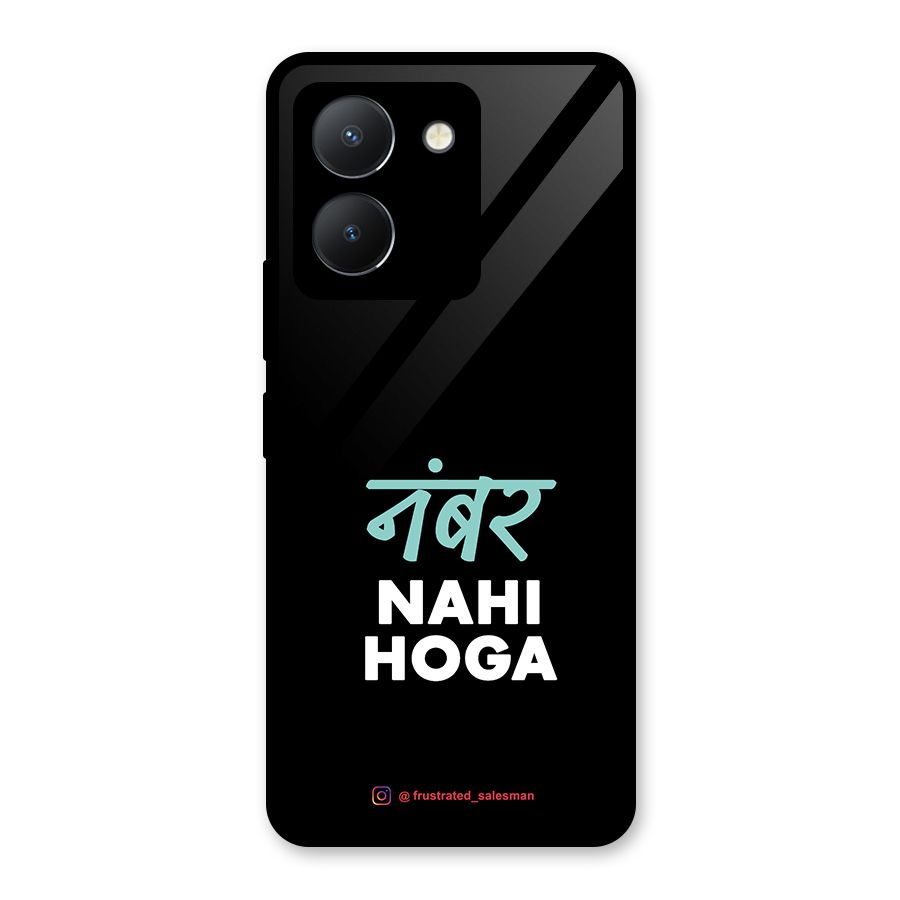 Number Nahi Hoga Black Glass Back Case for Vivo Y36