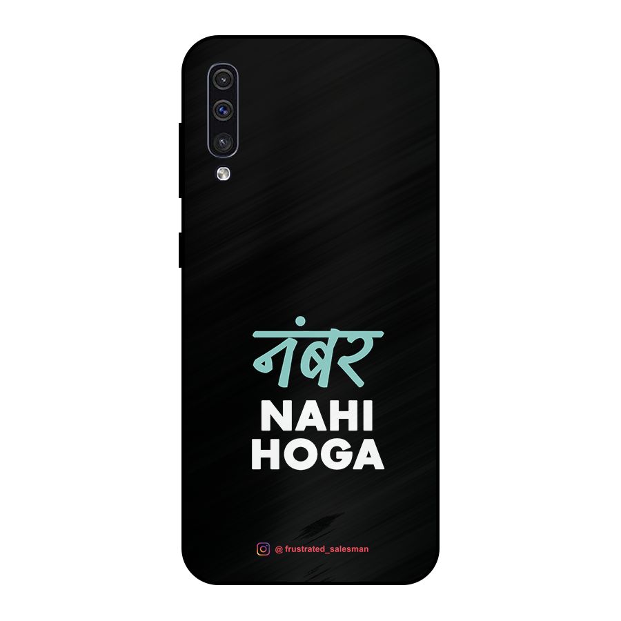 Number Nahi Hoga Black Metal Back Case for Galaxy A30s