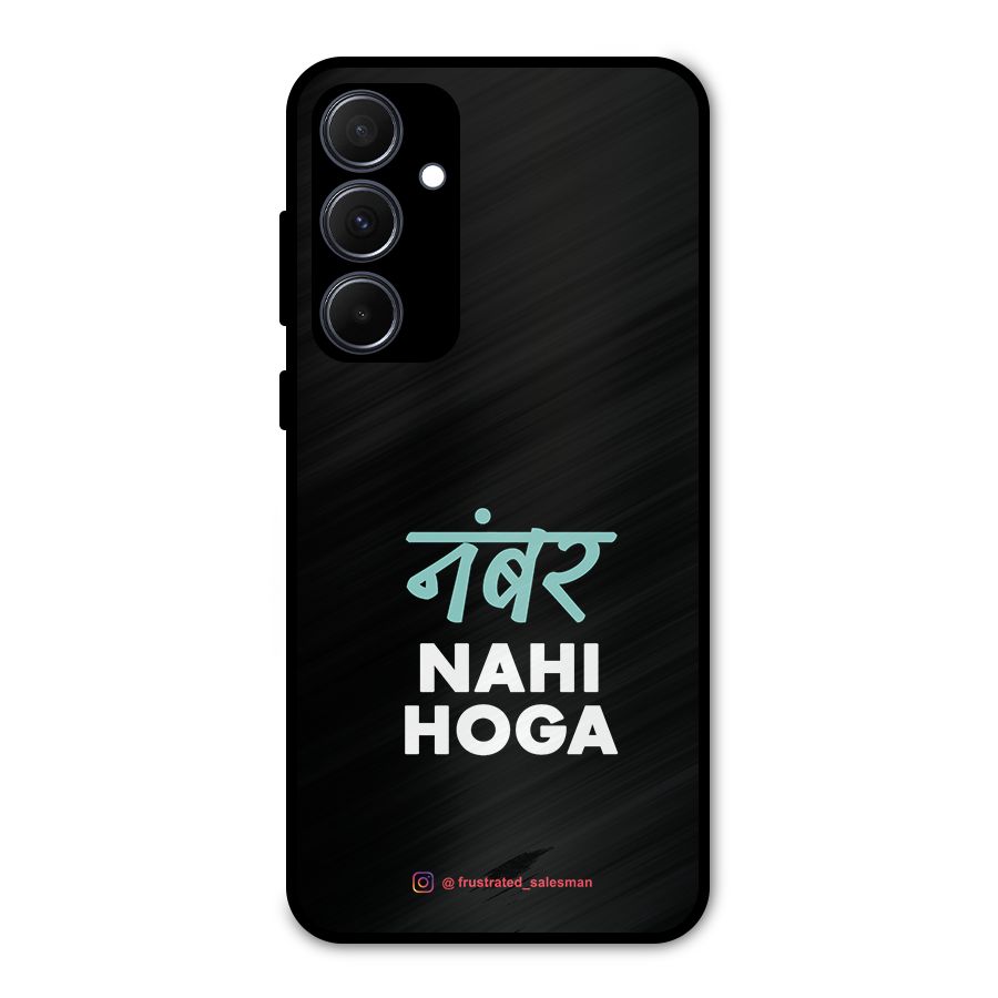 Number Nahi Hoga Black Metal Back Case for Galaxy A35
