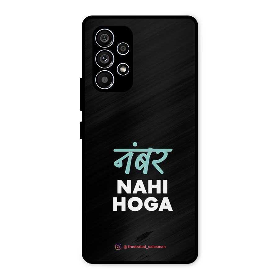 Number Nahi Hoga Black Metal Back Case for Galaxy A53 5G