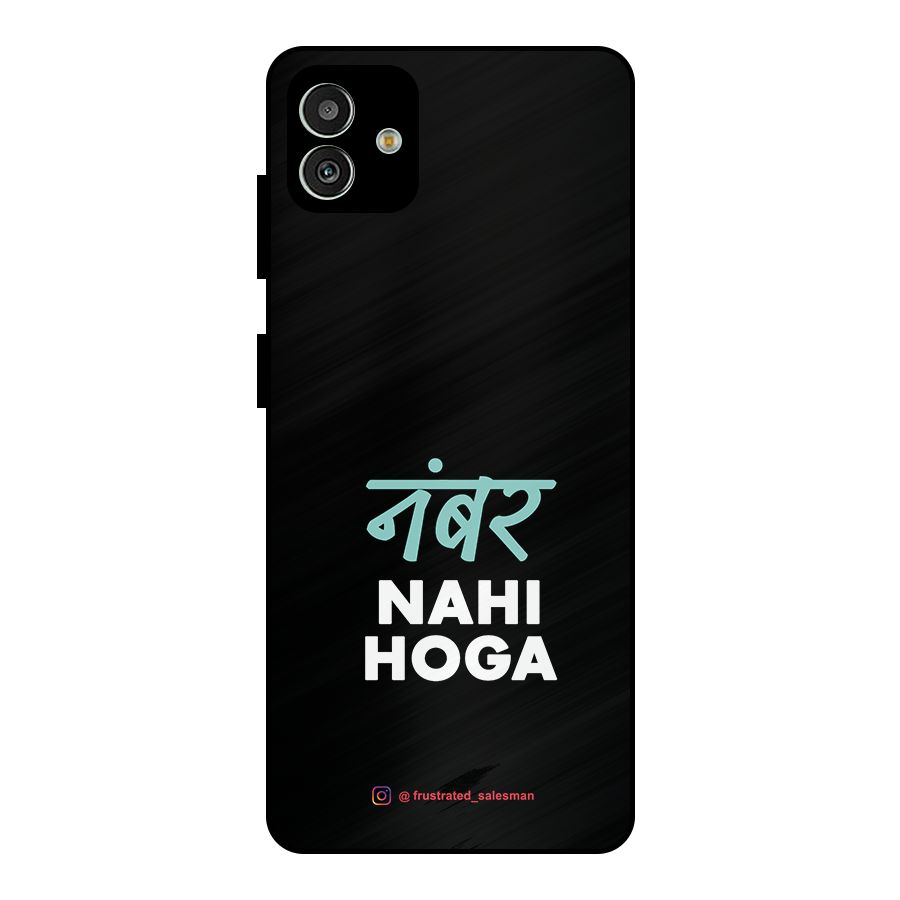 Number Nahi Hoga Black Metal Back Case for Galaxy M13 5G