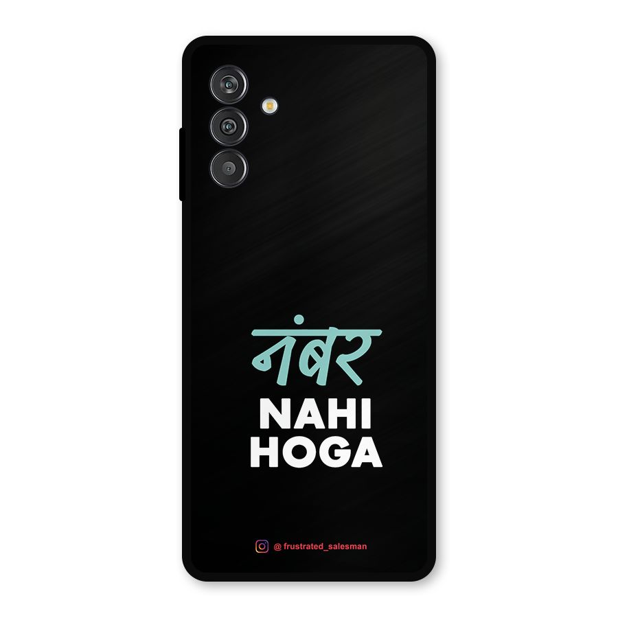 Number Nahi Hoga Black Metal Back Case for Galaxy M14 5G
