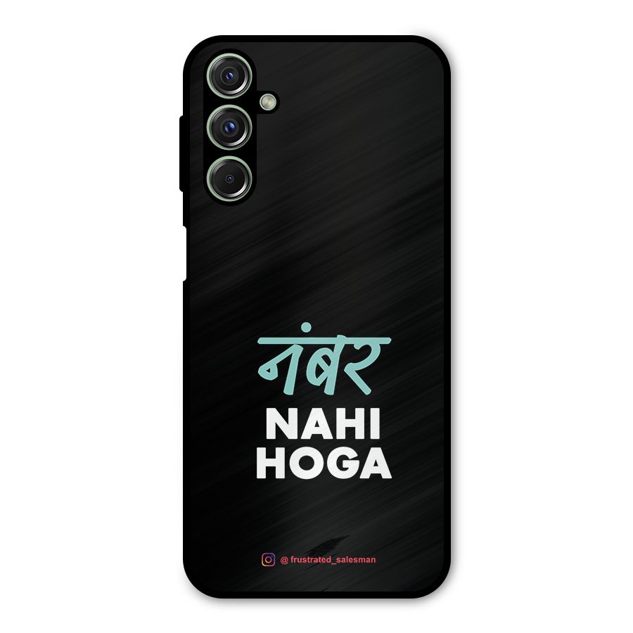 Number Nahi Hoga Black Metal Back Case for Galaxy M34