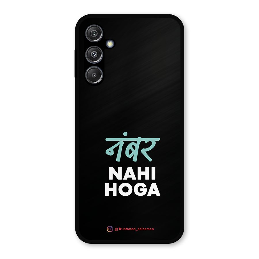 Number Nahi Hoga Black Metal Back Case for Galaxy M34 5G