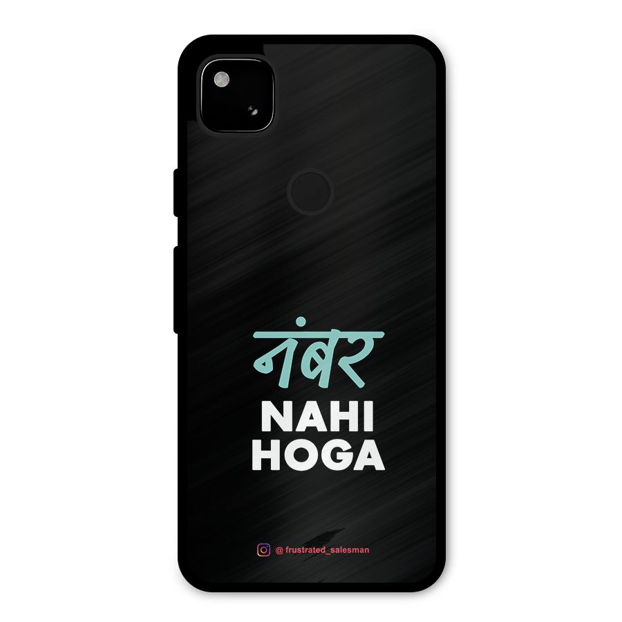 Number Nahi Hoga Black Metal Back Case for Google Pixel 4a