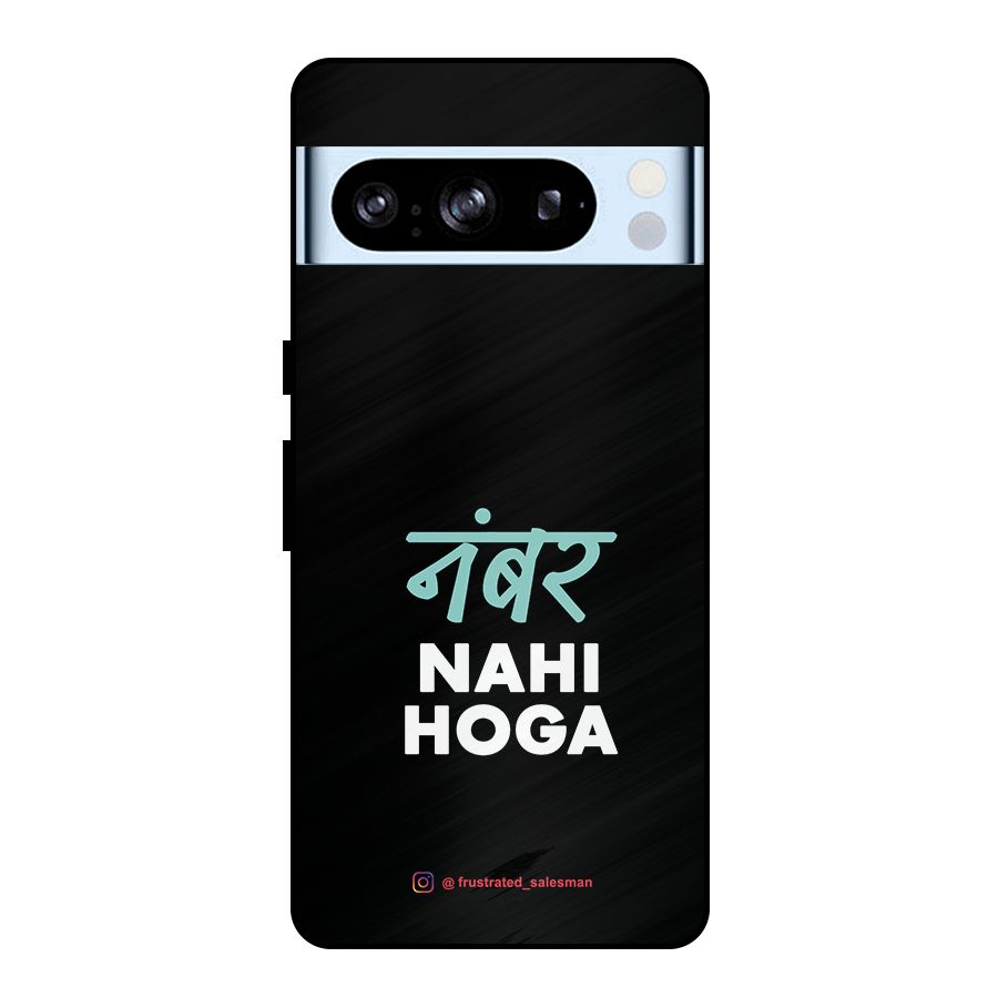 Number Nahi Hoga Black Metal Back Case for Google Pixel 8 Pro