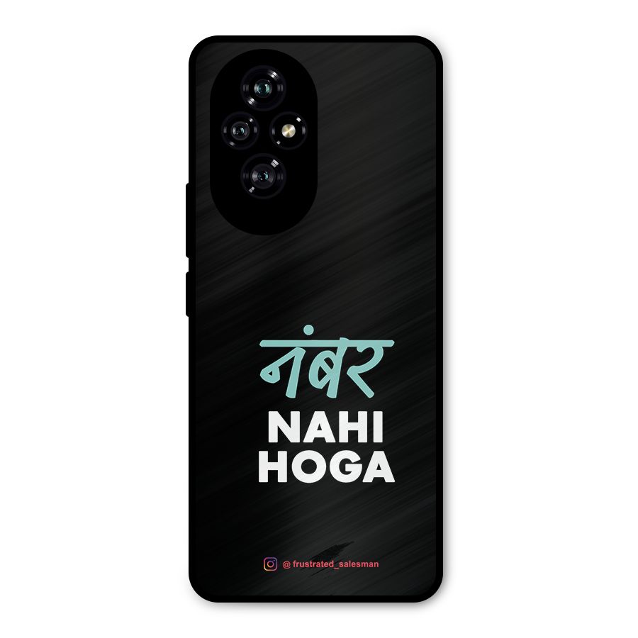 Number Nahi Hoga Black Metal Back Case for Honor 200