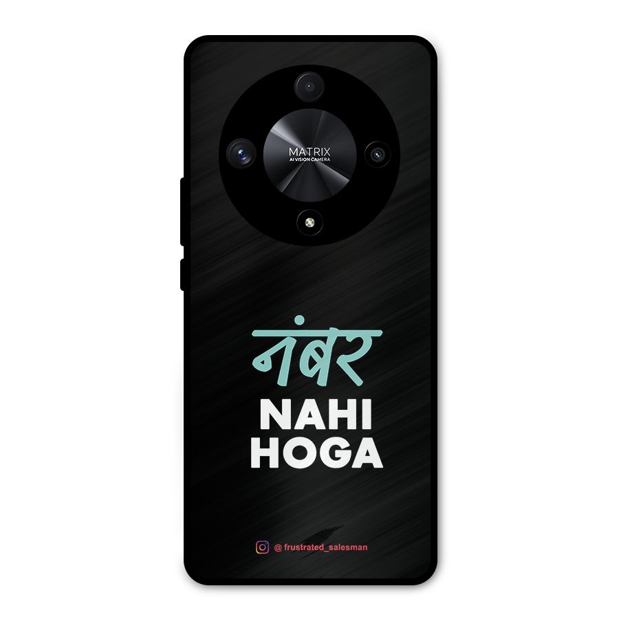 Number Nahi Hoga Black Metal Back Case for Honor X9b