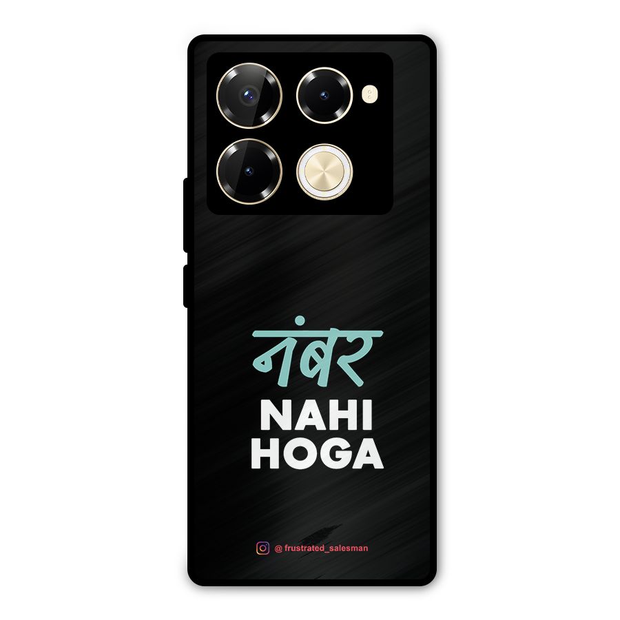 Number Nahi Hoga Black Metal Back Case for Infinix Note 40 Pro